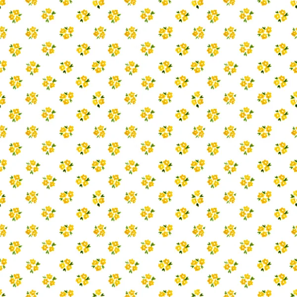 Calico acquerello dimenticare me non modello Grandi senza cuciture carino piccoli fiori per il design del tessuto Calico — Foto Stock