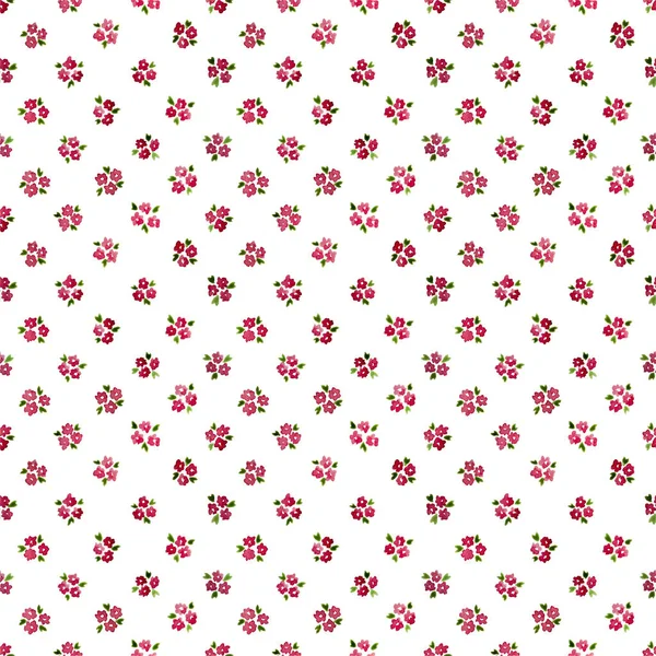 Calico watercolor forget me not pattern Unique seamless cute small flowers for fabric design — Stock Photo, Image