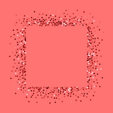 Kırmızı altın glitter kare pembe klas vektör arka plan üzerinde kırmızı altın glitter ile soyut mess