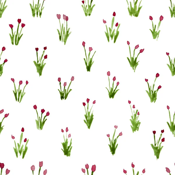 Calico watercolor pattern Classy seamless cute small flowers for fabric design Calico pattern in — Stock Photo, Image