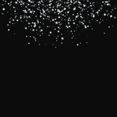 Şaşırtıcı düşen kar üst yarım daire ile siyah arka planda görkemli vektör şaşırtıcı yağan kar