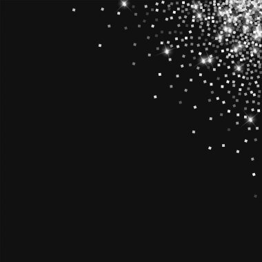 Siyah arka planda Beauteous parlak gümüş ile parlak gümüş sağ üst degrade