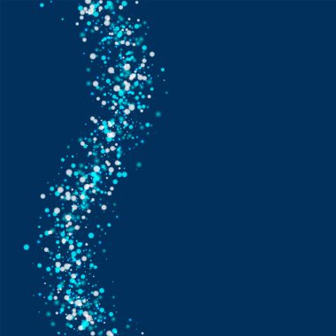 Dalga ile derin mavi arka plan tuhaf vektör üzerinde şaşırtıcı yağan kar yağan kar yaptı şaşırtıcı