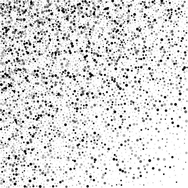 Puntos negros densos Dispersión abstracta con puntos negros densos sobre fondo blanco Ilustración vectorial — Vector de stock