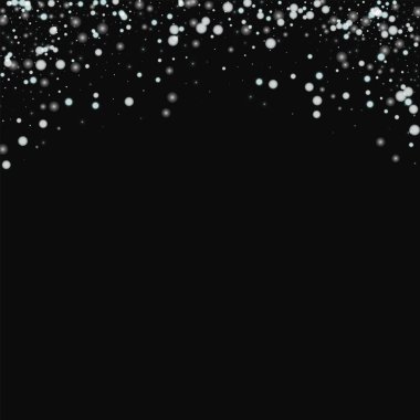 Güzel düşen kar soyut üst kenarlıklı siyah arka plan üzerine güzel yağan kar