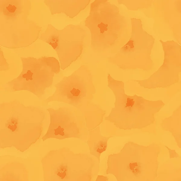 Ніжний квітковий візерунок помаранчевий шовковистою аквареллю безшовні візерунок стрункі аквареллю реферат — стокове фото