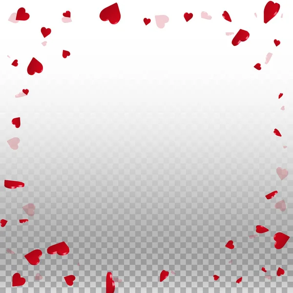 3d сердца Валентина фон Круглый случайный кадр на прозрачной сетке светлый фон 3d сердца — стоковый вектор