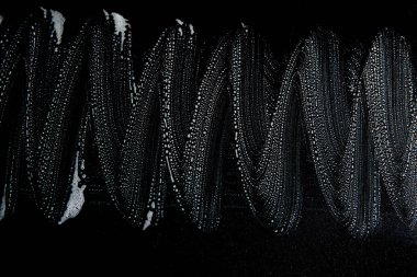 Beyaz sabun doku mükemmel beyaz köpük üzerinde siyah arka plan el yapımı hipster köpük doku soyut