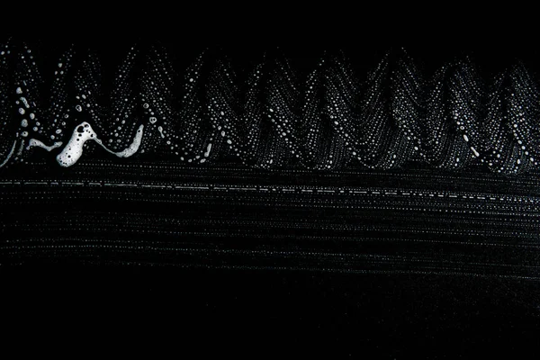 Textura de sabão branco Espuma branca esplêndida sobre fundo preto Textura de espuma hipster artesanal Abstract — Fotografia de Stock