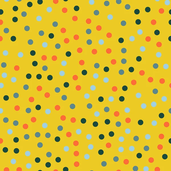 Färgglada prickar sömlösa mönster på ljusa 26 bakgrund Mindblowing klassiska färgglada polka — Stock vektor