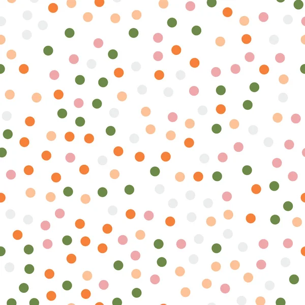 Färgglada prickar sömlösa mönster på vit 14 bakgrund sublima klassiska färgglada prickar — Stock vektor
