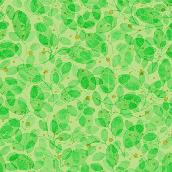 Lombozat varrat nélküli mintát fény zöld akvarell absztrakt háttér kézzel festett figyelemre méltó művészeti — Stock Fotó