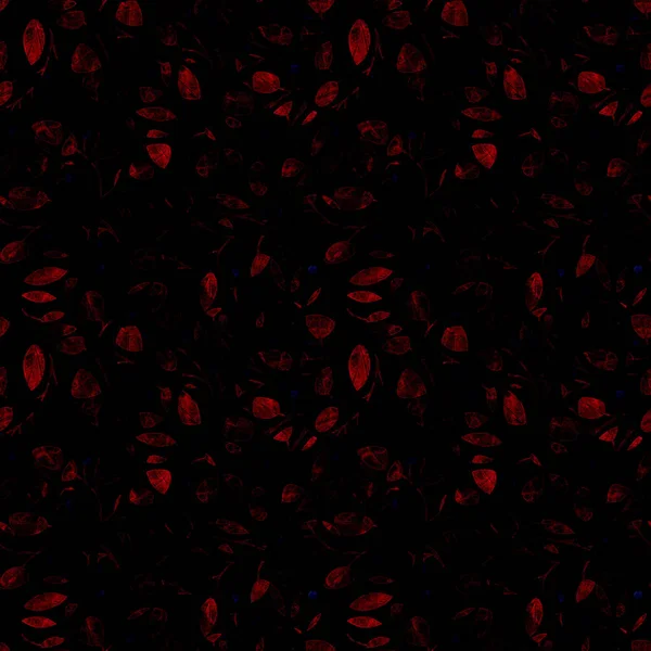 Бесшовная листва Черный акварель Абстрактный фон Ручная раскраска приятное искусство Печать — стоковое фото
