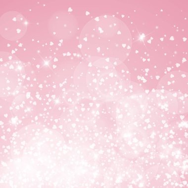 Sabit kalpler Sevgililer arka plan alt degrade üzerinde pembe bir arka plan düşüyor kalpler Sevgililer