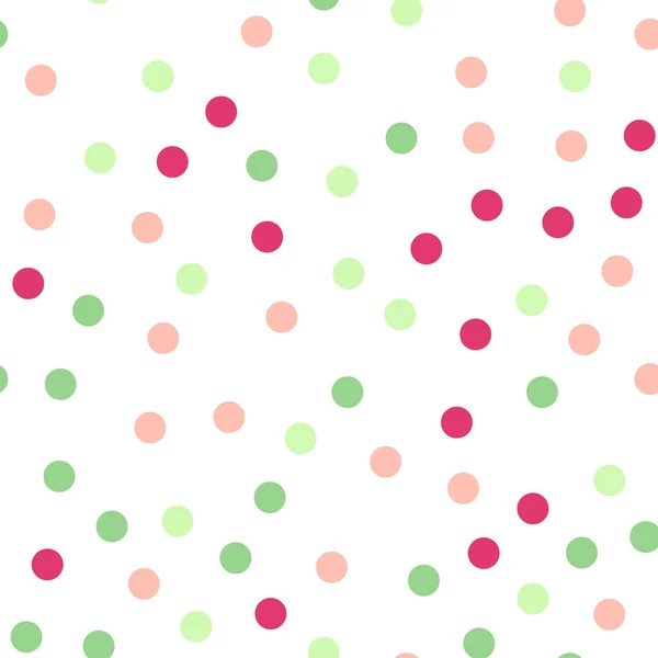 Pois colorés motif sans couture sur fond blanc 20 Pois colorés Shapely classique — Image vectorielle