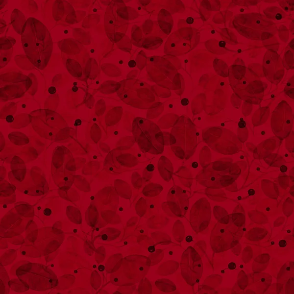 Красная акварель Абстрактный фон Ручная роспись Живая печать Художественной листвы — стоковое фото