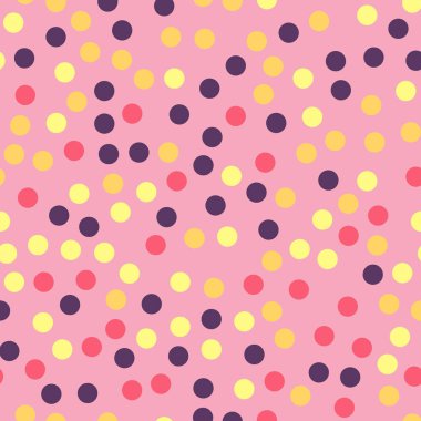 Parlak 25 renkli lekeli Dikişsiz desen arka plan etkileyici klasik renkli lekeli