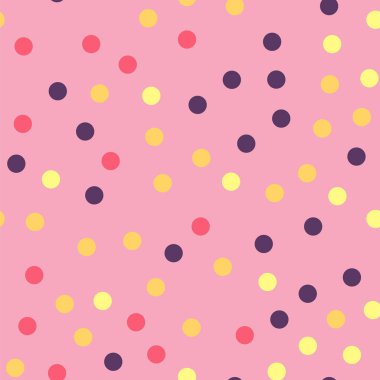 Parlak 25 renkli lekeli Dikişsiz desen arka plan şaşırtıcı klasik renkli polka