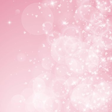 Pembe arka plan düşüyor kalpler Sevgililer üzerinde yükseliyor kalpler Sevgililer arka plan doğru degrade