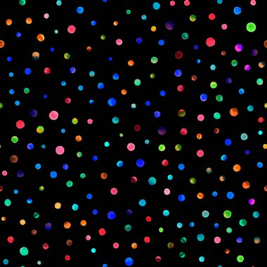 Suluboya konfeti seamless modeli el nadir boyalı daireli suluboya konfeti daire