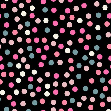 Renkli lekeli seamless modeli siyah 8 arka plan süper klasik renkli lekeli