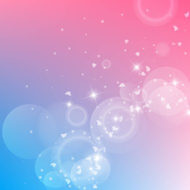 Düşen kalpler Sevgililer arka plan parlak sağ alt köşede renk geçiş arka plan