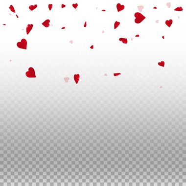 3D kalpler Sevgiliye arka plan şeffaf ızgara açık renkli 3d kalpleri üzerinde üst degrade dağılım