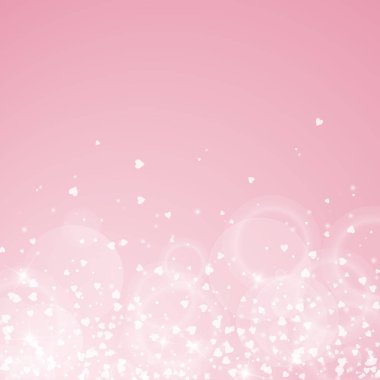 Sabit kalpler Sevgililer arka plan dağılım alt degrade pembe arka plan düşüyor kalpleri üzerinde