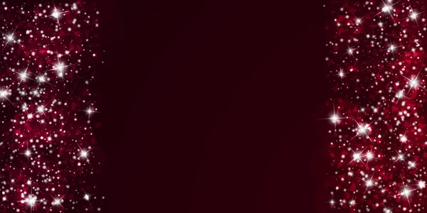 Падающие сердца Валентина фон правый левый край на винно-красном фоне Падающие сердца — стоковый вектор