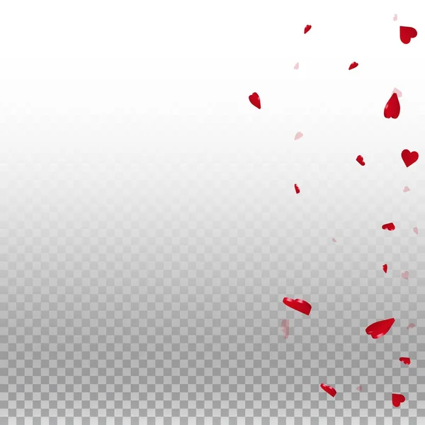 3d corações valentine fundo Scatter direito gradiente na grade transparente luz fundo 3d —  Vetores de Stock