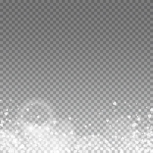 Падаючі серця Валентина фон абстрактних знизу на прозорих сітці темно тло Підвищенний — стоковий вектор