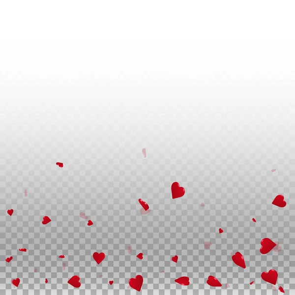 Coeurs 3d fond valentin dégradé fond Scatter sur grille transparente fond clair 3d — Image vectorielle