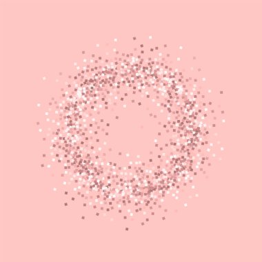 Pembe altın glitter küçük daire kare pembe arka plan görkemli vektör üzerinde pembe altın glitter ile