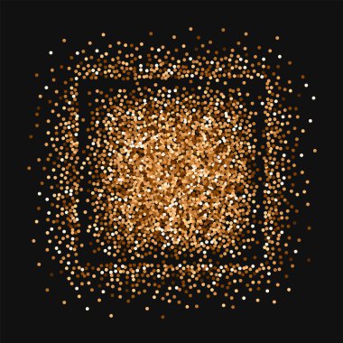 Siyah arka planda Wondrous kırmızı yuvarlak altın glitter ile kırmızı yuvarlak altın glitter kare şekli