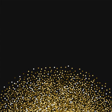 Altın glitter alt semicirclee siyah yuvarlak altın glitter ile yuvarlak şaşılacak arka plan