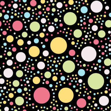 Renkli lekeli seamless modeli siyah 4 arka plan Overwhelming klasik renkli lekeli