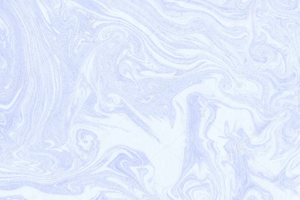 Suminagashi marble texture hand painted with blue ink Digital paper 1430 performed in traditional