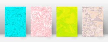 Arka kapak Modern tasarım şablonu Alive suminagashi mermer minimalist hipster el ilanı tasarımı