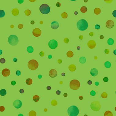 Suluboya konfeti seamless modeli el üstün boyalı daireli suluboya konfeti daire