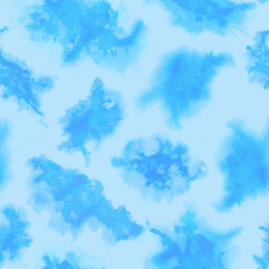 Mavi su sıçramalarına desen suluboya soyut Dikişsiz desen arka plan ile dağınık ışık ışık