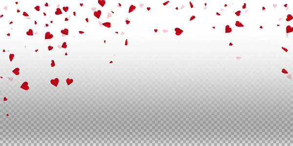 3d herzen valentine hintergrund fallender regen auf transparentem gitter licht hintergrund 3d herzen — Stockvektor