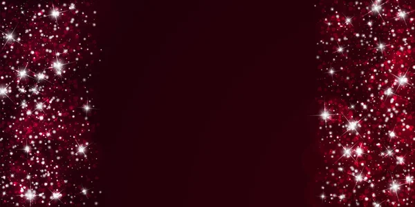 Падающие сердца Валентина фон правый левый край на винно-красном фоне Падающие сердца — стоковый вектор