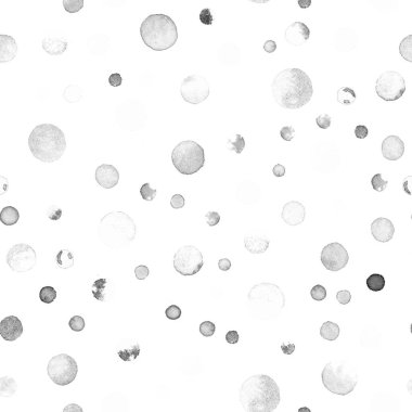 Suluboya konfeti seamless modeli el güzel boyalı daireli suluboya konfeti daire Beyaz