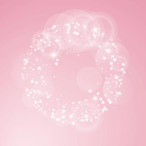 坠落的心情人节背景在粉红色背景下的框架坠心情人节 — 图库矢量图片