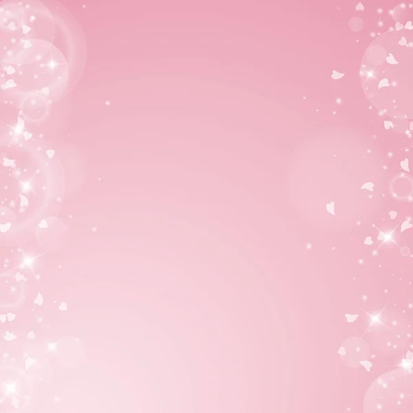 Падение сердца Валентина фон грязные границы на розовом фоне Падающие сердца День Святого Валентина — стоковый вектор