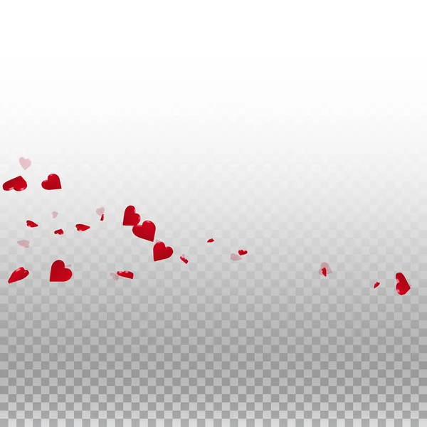 3D-harten Valentijn achtergrond vierkante vorm op transparante raster lichte achtergrond 3d harten — Stockvector