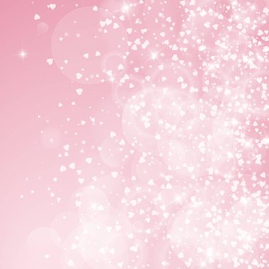 Pembe arka plan düşüyor kalpler Sevgililer üzerinde yükseliyor kalpler Sevgililer arka plan doğru degrade