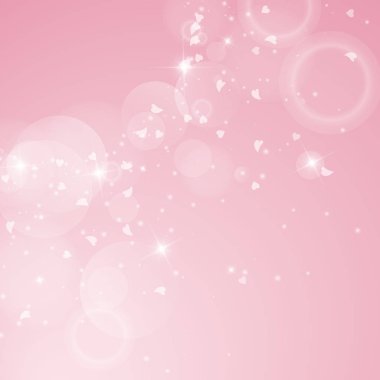 Kalpler Sevgiliye arka plan düşen radyant pembe arka plan düşüyor kalpler üst köşede yaptı