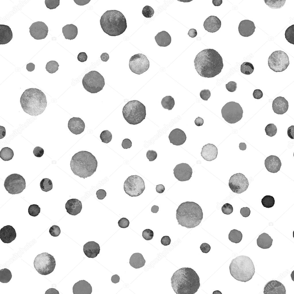 Watercolor confetti seamless pattern Hand painted noteworthy circles Watercolor confetti circles