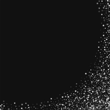 İnanılmaz düşüyor yıldız şaşırtıcı sabit yıldız ile sağ alt köşede siyah arka plan soyut